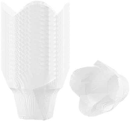Restaurantware-6 Ounce Daffodil Baking Cups, 200 Oven-Ready Cupcake Liners - Freezable, Disposable, White Paper Muffin Cases, For Wedding Parties, Baby Showers and More by Restaurantware