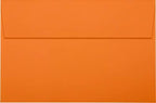 LUXPaper A9 Invitation Envelopes | Peel & Press | 5 3/4" x 8 3/4" | Mandarin Orange | 80lb. Text | 500 Qty - Image 2