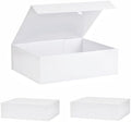 Extra Large White Gift Box 3 Pack 19x16x6 Inches,Gift Boxs for Presents with Lid Magnetic Closure Collapsible,Bridesmaid Proposal Box,Birthday, Christmas,for Clothes and Large Gifts by PLINJOY