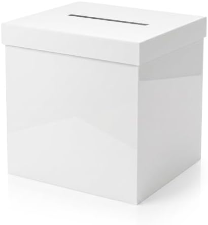 OnDisplay Luxe Acrylic Wedding Card Box with Lid - 10in Reception Money Box - Image 5