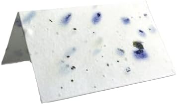 Of The Earth Handmade Paper - Wildflower Seed Paper Folding Table Card - Place/Name/Gift - 3.5" x 4" - Set of 96 (04s Purple Petal) by OfTheEarth