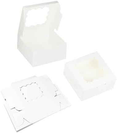 Bakepacker White Cookie Boxes With Window 6x6x3 inches 240pcs - Image 3