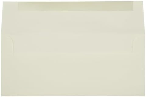 JAM PAPER #10 Business Strathmore Envelopes - 4 1/8 x 9 1/2 - Natural White Linen - 100/Pack - Image 2