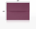 LUXPaper A2 Invitation Envelopes | Peel & Press | 4 3/8" x 5 3/4" | Vintage Plum | 80lb. Text | 1,000 Qty - Image 3