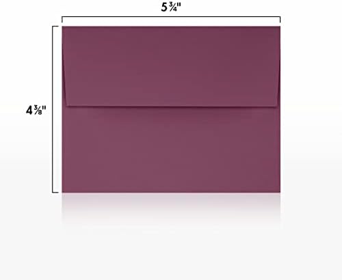 LUXPaper A2 Invitation Envelopes | Peel & Press | 4 3/8" x 5 3/4" | Vintage Plum | 80lb. Text | 1,000 Qty - Image 3