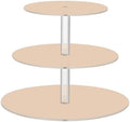 J JOYSAY Peach Pattern Acrylic Cupcake Stand 3 Tier Dessert Table Display Set Clear Cake Stands for Baby Shower Party Wedding Decorations Easy Assembly Donut Tower by J+JOYSAY