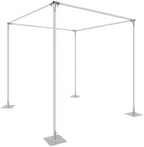 10ft x 10ft x 10ft Adjustable 4 Post Hardware Kit, Heavy Duty Backdrop Canopy Kit, Outdoor Wedding Arch Backdrop Stand for Party Birthday Ceremony Event Decorations, Silver - Image 2