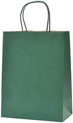 Nexmint Christmas Tree Green Gift Bag 8"x10.5": 120 Pack Bulk Medium Kraft Paper Bags with Handle. Great for Holidays,Gifts,Party Favors,Treats,Goodies,Candies,Shopping,Business,Retail by Nexmint-GiftBagsMore