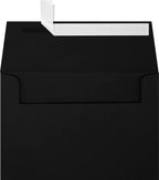 LUXPaper A4 Invitation Envelopes | Peel & Press | 4 1/4" x 6 1/4" | Black Linen | 80lb. Text | 500 Qty by LUXPaper