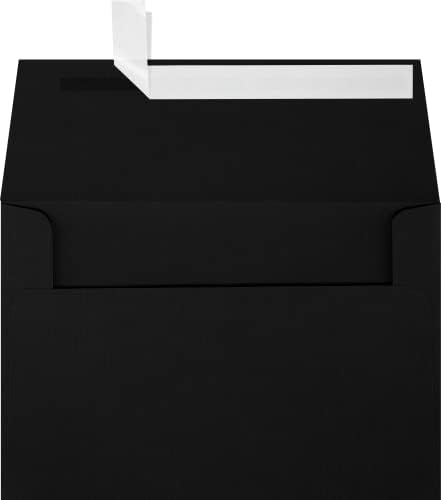 LUXPaper A4 Invitation Envelopes | Peel & Press | 4 1/4" x 6 1/4" | Black Linen | 80lb. Text | 500 Qty by LUXPaper