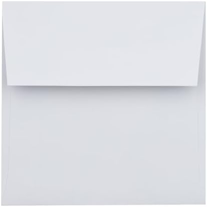 LUXPaper Square Invitation Envelopes | Peel & Press | 4" x 4" | Bright White | 70lb. Text | 500 Qty - Image 2