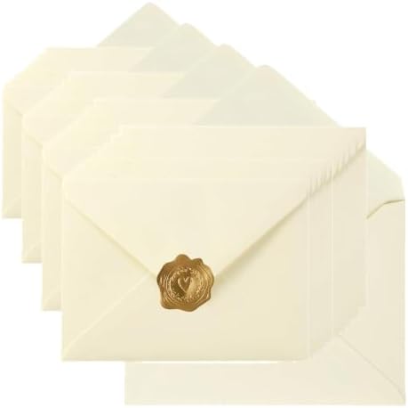 100 Pieces A6 Envelopes 4x6 Cream Color, 6 1/2 x 4 3/4 Inches (Pack of 4) by Toperd