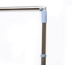 Wedding Arch Square Backdrop Stand Wedding Decorations Arch Party Ceremony Backdrop Stand Metal Stainless Steel Frame Wedding Arches for Ceremony Silver w/ Steel Base (3X3m/9.84X9.84ft) - Image 6