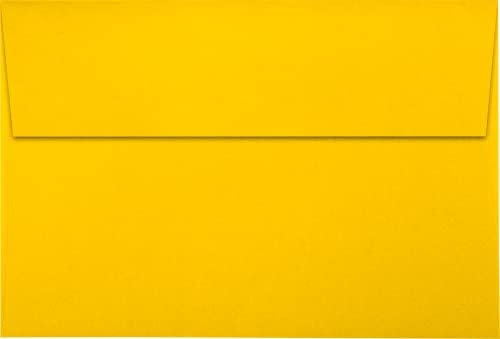 LUXPaper A8 Invitation Envelopes | Peel & Press | 5 1/2" x 8 1/8" | Sunflower Yellow | 80lb. Text | 500 Qty - Image 2