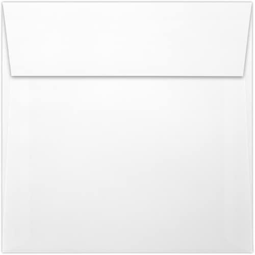 LUXPaper Square Invitation Envelopes | Peel & Press | 6 1/4" x 6 1/4" | White Linen | 80lb. Text | 250 Qty - Image 2