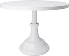 Set of 3 Pieces Cake Stands Iron Cake Holder Dessert Display Plate Serving Tray for Baby Shower Wedding Birthday Party (White) - Image 3