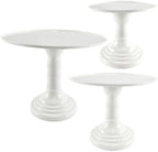 3 Pcs White Cake Stand Set Round Plastic Cupcake Stand Holder Dessert Table Display Set, Dessert Serving Platter for Tea Party, Birthday, Wedding, Baby Shower by Unknown