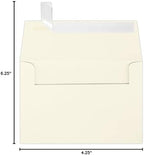 LUXPaper A4 Invitation Envelopes | Peel & Press | 4 1/4" x 6 1/4" | Natural | 80lb. Text | 30% Recycled | 1,000 Qty - Image 3