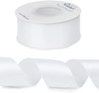 Ribbli White Double Faced Satin Ribbon,1-1/2” x Continuous 25 Yards,Use for Bows Bouquet,Gift Wrapping,Wedding,Floral Arrangement (Pack of 3) - Image 2
