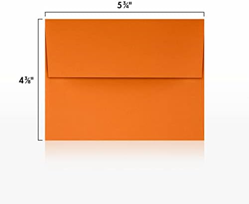 LUXPaper A2 Invitation Envelopes | Peel & Press | 4 3/8" x 5 3/4" | Mandarin Orange | 80lb. Text | 250 Qty - Image 3