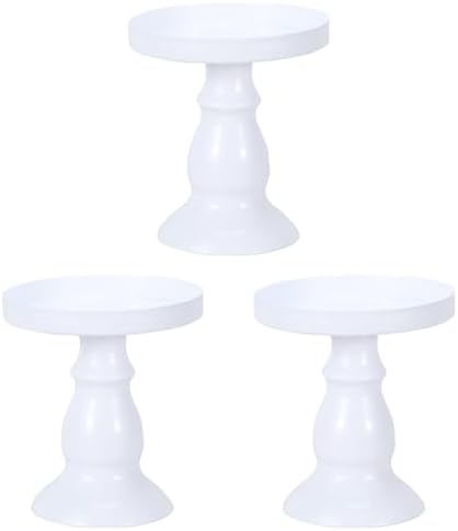 Abaodam 3 Pcs Mini Glass Cake Plate Metal for Dessert Table Snack Vintage by Abaodam