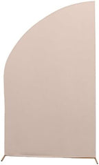 Efavormart 8ft Nude Fitted Spandex Half Moon Arch Cover, XL Custom Chiara Backdrop Stand Slipcover for Modern Lifestyle Branding and Grand Events - Image 6