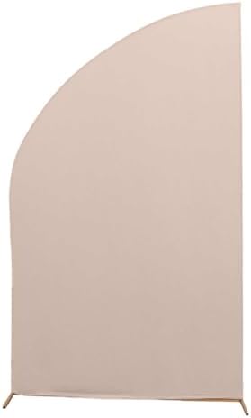 Efavormart 8ft Nude Fitted Spandex Half Moon Arch Cover, XL Custom Chiara Backdrop Stand Slipcover for Modern Lifestyle Branding and Grand Events - Image 6
