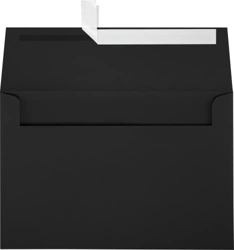 LUXPaper A8 Invitation Envelopes | Peel & Press | 5 1/2" x 8 1/8" | Midnight Black | 80lb. Text | 500 Qty - Image 2