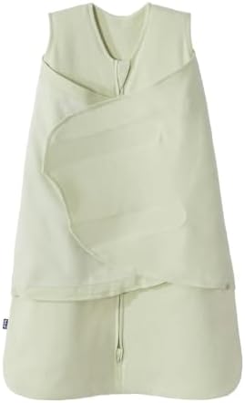 HALO 100% Cotton Sleepsack Swaddle, 3-Way Adjustable Wearable Blanket, TOG 1.5, Sage, Small, 3-6 Months by HALO