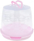 3-Tiers Cupcake Holder Cupcake Carrier with Lid and Handle Portable Desserts Storage Container Box for Pie, Cookies 24 Cupcakes (Pink) by Unknown
