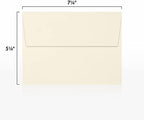 LUXPaper A7 Invitation Envelopes | Peel & Press | 5 1/4" x 7 1/4" | Natural | 80lb. Text | 30% Recycled | 250 Qty - Image 3