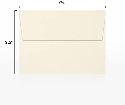 LUXPaper A7 Invitation Envelopes | Peel & Press | 5 1/4" x 7 1/4" | Natural | 80lb. Text | 30% Recycled | 1,000 Qty - Image 3