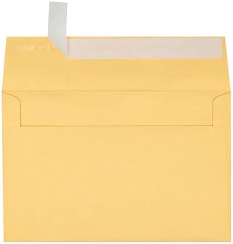 LUXPaper A9 Invitation Envelopes | Peel & Press | 5 3/4" x 8 3/4" | Gold Metallic | 80lb. Text | 500 Qty by LUXPaper