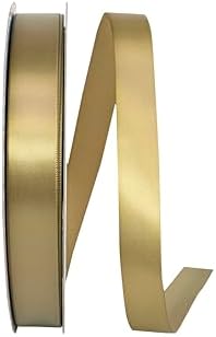 Reliant Ribbon 5150-974-05C Single Face Sfs Satin Ribbon, 7/8 Inch X 100 Yards, Antique Gold by ReliantRibbon