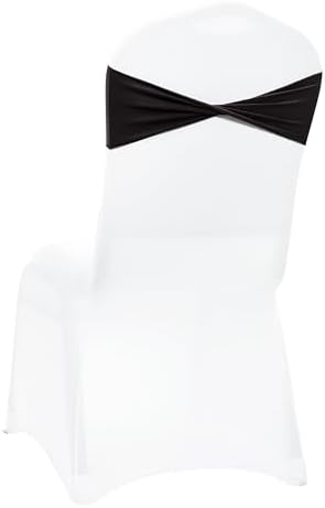 MDS Pack of 150 Spandex Chair Sashes Without Slider Buckles – Black - Image 5