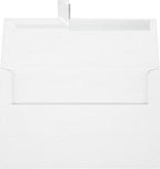 LUXPaper A10 Invitation Envelopes | Peel & Press | 6" x 9 1/2" | White Linen | 80lb. Text | 250 Qty by LUXPaper