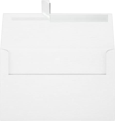 LUXPaper A10 Invitation Envelopes | Peel & Press | 6" x 9 1/2" | White Linen | 80lb. Text | 250 Qty by LUXPaper