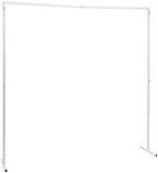 6.6ftx6.6ft Backdrop Stand, White Portable Pipe and Drape Backdrop Stand for Parties Silver Wedding Garden Balloon Arch Frame for Wedding Birthday Parties Banquets Background Decor (6.6x 6.6ft-White) by Unknown