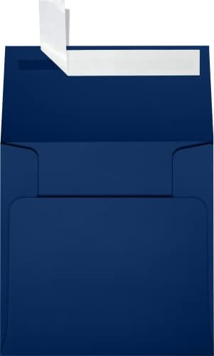 LUXPaper Square Invitation Envelopes | Peel & Press | 4" x 4" | Navy Blue | 80lb. Text | 500 Qty by LUXPaper