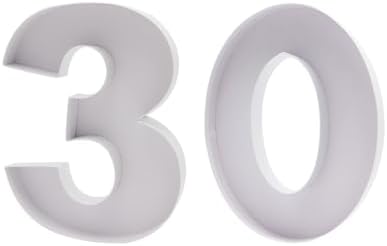 15in Cardboard Number Shape Box Fillable Tray, Food Charcuterie Board, Cupcake Sweet Party Decor (Number 30) - Image 2