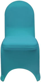 YOUR CHAIR COVERS - 50 Pack Stretch Spandex Banquet Chair Covers - Malibu Blue, Wedding Slip Covers, Premium Quality Chair Cover - Image 3