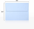 LUXPAPER A7 Invitation Envelopes for 5 x 7 Cards in 80 lb. Baby Blue, Printable Envelopes for Invitations, w/Peel and Press Seal, 1000 Pack, Envelope Size 5 1/4 x 7 1/4 (Blue) - Image 3