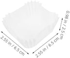 Square Cupcake Paper Liners 2000pcs White Oil Proof - Image 3