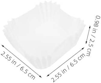 Square Cupcake Paper Liners 2000pcs White Oil Proof - Image 3