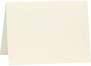 LUXPaper A6 Folded Cards | 4 5/8" x 6 1/4" | Natural | 80lb. Cover | 250 Qty by LUXPaper