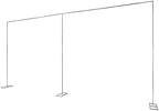 10ftx20ft Backdrop Stand, Portable Pipe and Drape Backdrop Stand for Parties Silver Wedding Garden Balloon Arch Frame for Wedding Birthday Parties Banquets Background Decor (9.8x19.7ft) - Image 6