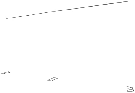 10ftx20ft Backdrop Stand, Portable Pipe and Drape Backdrop Stand for Parties Silver Wedding Garden Balloon Arch Frame for Wedding Birthday Parties Banquets Background Decor (9.8x19.7ft) - Image 6