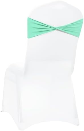 MDS Pack of 150 Spandex Chair Sashes Without Slider Buckles – Sea Green - Image 5