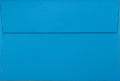 LUXPaper A8 Invitation Envelopes | Peel & Press | 5 1/2" x 8 1/8" | Pool Blue | 80lb. Text | 500 Qty - Image 2