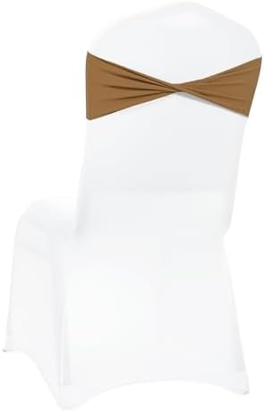 MDS Pack of 150 Spandex Chair Sashes Without Slider Buckles – Mocha - Image 5
